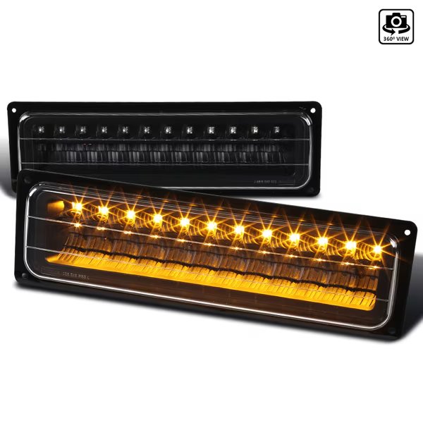 88-94 Chevrolet C10 LED Bumper Lights, Spec-D Tuning, Mfr#: LB-C1088JMLED-RS